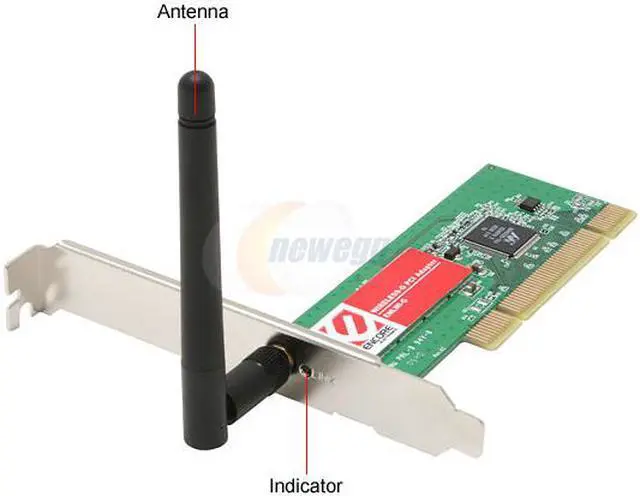 Alt view image 2 of 6 - ENCORE ENLWI-G(2) Wireless Adapter IEEE 802.11b/g TPCI Standard Universal Add-in card Compliant with PCI 2.0 Up to 54Mbps Wireless Data Rates