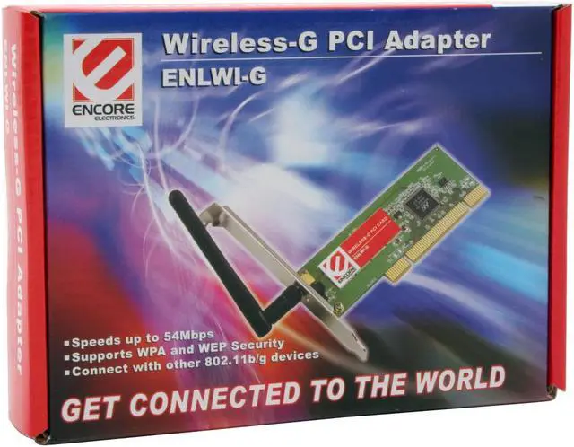 Alt view image 6 of 6 - ENCORE ENLWI-G(2) Wireless Adapter IEEE 802.11b/g TPCI Standard Universal Add-in card Compliant with PCI 2.0 Up to 54Mbps Wireless Data Rates