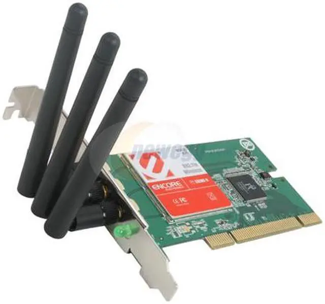 Alt view image 2 of 5 - ENCORE ENLWI-N Wireless Adapter IEEE 802.11b/g, IEEE 802.11n Draft 2.0 PCI 2.3 Up to 300Mbps Wireless Data Rates