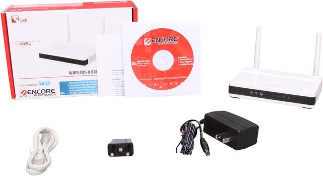 Alt view image 5 of 5 - ENCORE ENHWI-2AN3 Wireless Router With Repeater 802.11b/g/n up to 300Mbps/ 10/100 Mbps Ethernet Port x4