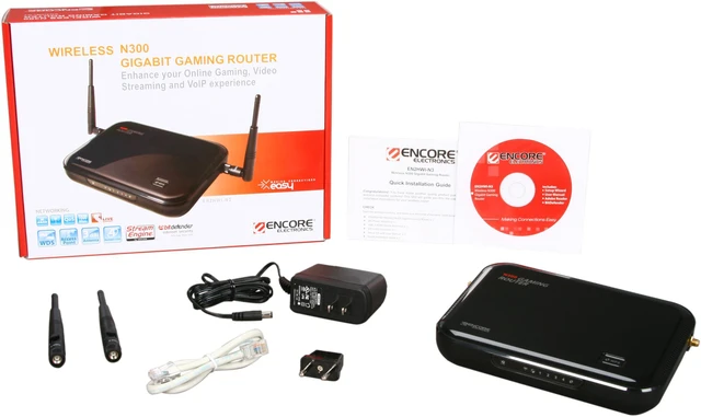 ENCORE EN2HWI-N3 Wireless Gigabit Gaming Router - Newegg.com