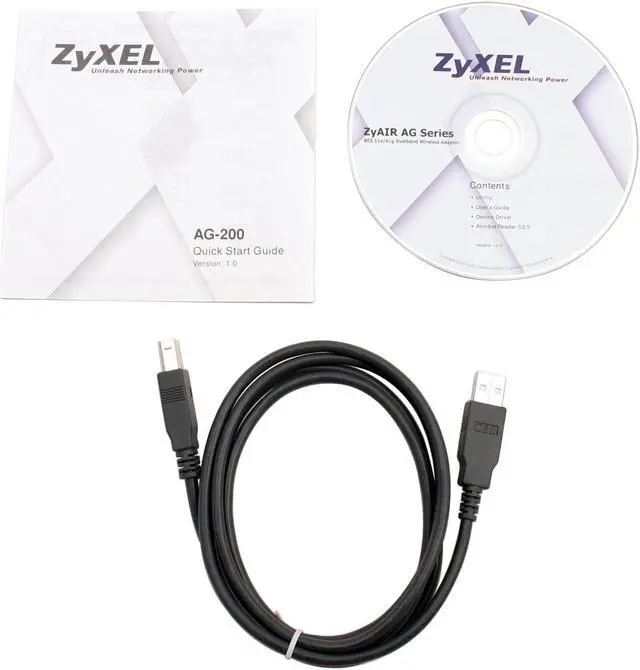 Alt view image 4 of 5 - ZyXEL AG-200 Wireless Adapter IEEE 802.11a/b/g USB 2.0 Up to 108Mbps Wireless Data Rates