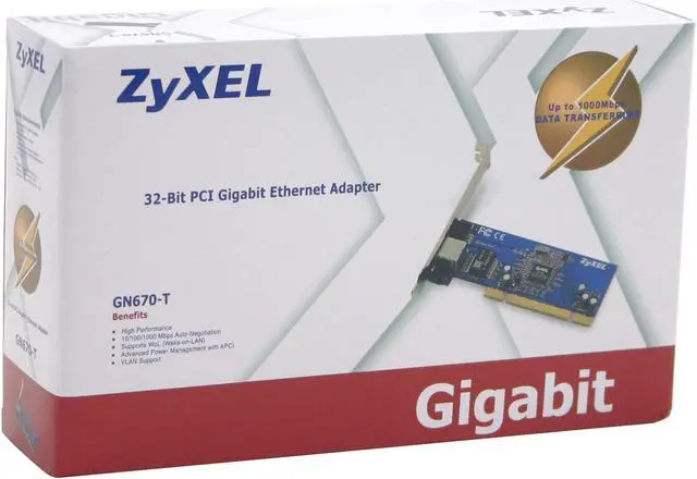 Alt view image 5 of 5 - ZyXEL GN670-T Gigabit 32-bit Network Adapter 10/100/1000Mbps PCI 1 x RJ45