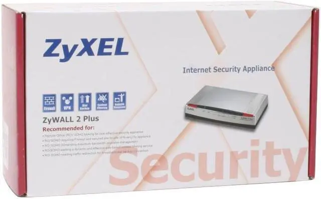 Alt view image 7 of 7 - ZyXEL ZyWALL 2 PLUS 24 Mbps VPN Internet Security Appliance