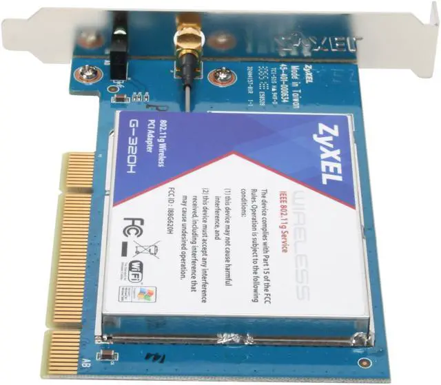 Alt view image 5 of 7 - ZyXEL G320H 802.11g wireless PCI adapter with 5 dbi High-gain antenna