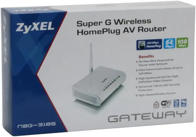 Alt view image 5 of 5 - ZyXEL NBG318S Wireless Powerline Router Up to 200Mbps