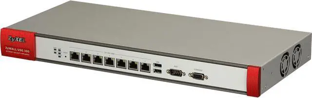Main image of ZyXEL ZyWALL USG300 Unified Security Gateway and Firewall w/200 VPN Tunnels, SSL VPN, 7 Gigabit Ports, and High Availability