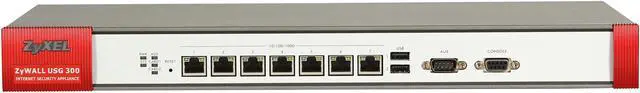 Alt view image 2 of 5 - ZyXEL ZyWALL USG300 Unified Security Gateway and Firewall w/200 VPN Tunnels, SSL VPN, 7 Gigabit Ports, and High Availability