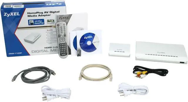 Alt view image 10 of 10 - ZyXEL DMA1100PKIT-SP HD Digital Media Theater with Free PLA400 200 Mbps HomePlug AV powerline Adapter