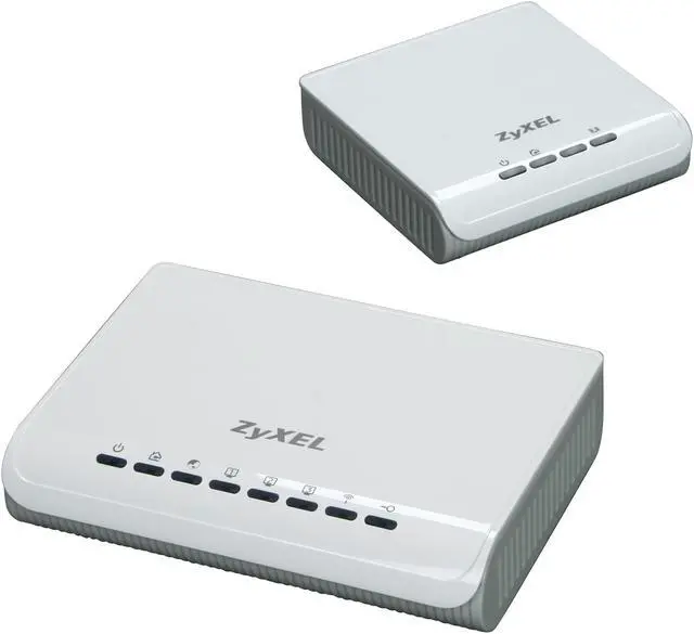 Main image of ZyXEL NBG318SKIT-400-SP 3-in-1 Wireless Router with 200 Mbps Powerline HomePlug AV Adapter IEEE 802.11g - OEM