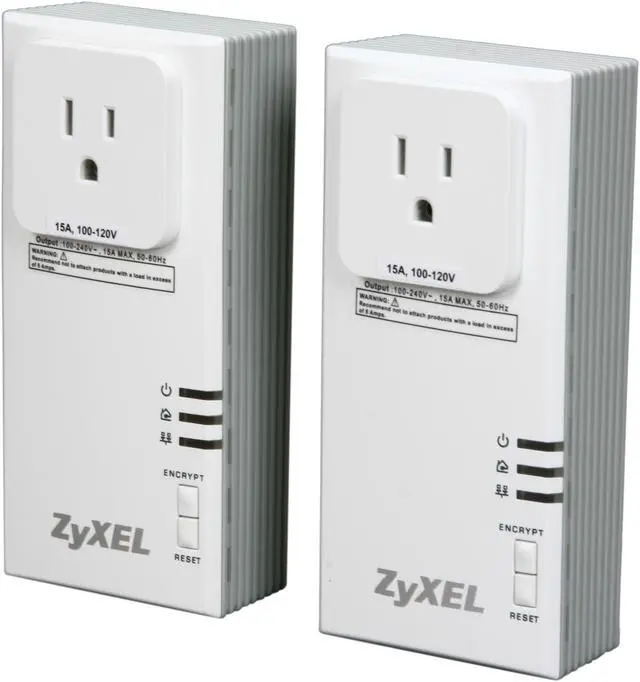 Main image of ZyXEL PLA407 HomePlug AV 200 Mbps Powerline Wall-Plug Adapter (Starter Kit - 2 Units)
