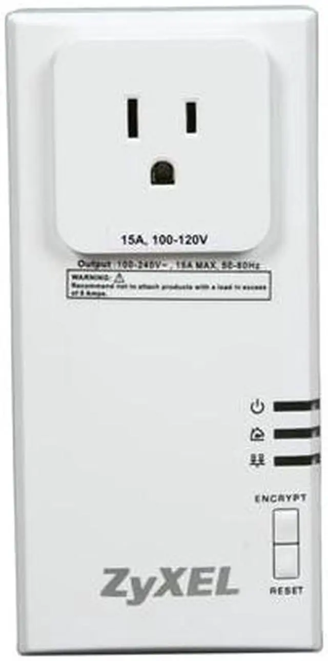 Alt view image 3 of 7 - ZyXEL PLA407 HomePlug AV 200 Mbps Powerline Wall-Plug Adapter (Starter Kit - 2 Units)