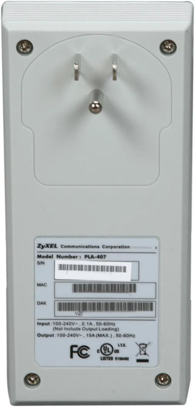 Alt view image 5 of 7 - ZyXEL PLA407 HomePlug AV 200 Mbps Powerline Wall-Plug Adapter (Starter Kit - 2 Units)