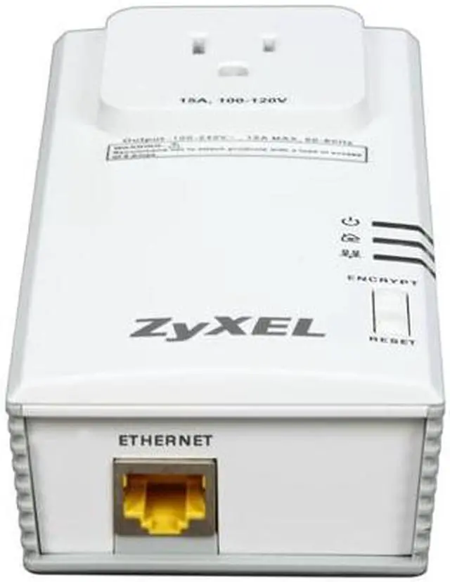 Alt view image 6 of 7 - ZyXEL PLA407 HomePlug AV 200 Mbps Powerline Wall-Plug Adapter (Starter Kit - 2 Units)