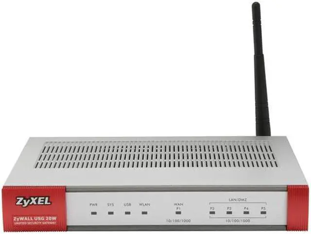 Alt view image 2 of 5 - ZyXEL ZyWALL ZWUSG20W 802.11n Wireless Internet Security Firewall with 4 Gigabit LAN / DMZ Ports, 2 IPSec VPN, SSL VPN , and 3G WAN Support