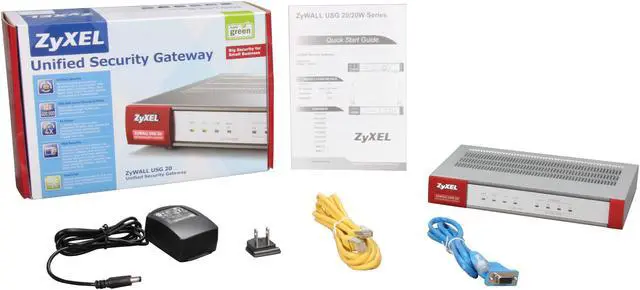 Alt view image 5 of 5 - ZyXEL ZyWALL ZWUSG20 Internet Security Firewall with 4 Gigabit LAN / DMZ Ports, 2 IPSec VPN, SSL VPN , and 3G WAN Support