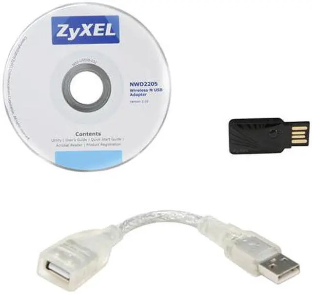 Alt view image 5 of 6 - ZyXEL NWD2205 USB 2.0 Wireless Adapter - Black