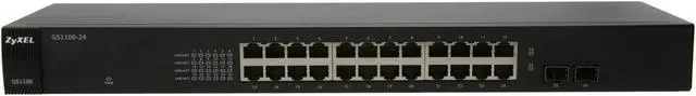 Alt view image 2 of 4 - ZyXEL 24-Port Gigabit Ethernet Unmanaged Switch - Fanless Design with 2 SFP Ports [GS1100-24]