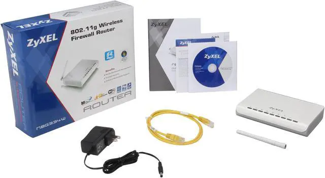 Alt view image 5 of 5 - ZyXEL NBG334W Wireless G Router with Firewall & Bandwidth Management IEEE 802.3/3u, IEEE 802.11b/g
