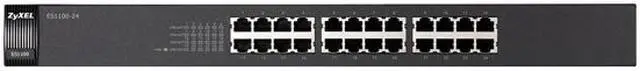 Alt view image 2 of 3 - Zyxel ES1100-24 24-Port Unmanaged Fast Ethernet Switch