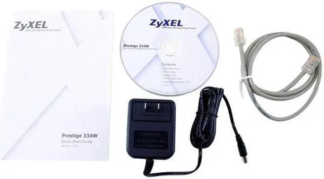Alt view image 3 of 5 - ZyXEL Prestige 334W 802.11g Wireless Broadband Router with Firewall IEEE 802.3/3u, IEEE 802.11b/g