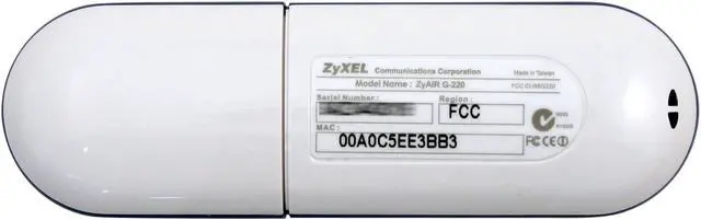 Alt view image 3 of 5 - ZyXEL G-220 Wireless Adapter/AP IEEE 802.11b/g USB 2.0 Up to 54Mbps Wireless Data Rates