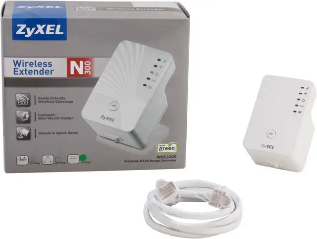 Alt view image 5 of 5 - ZyXEL WRE2205 Wireless N300 Range Extender