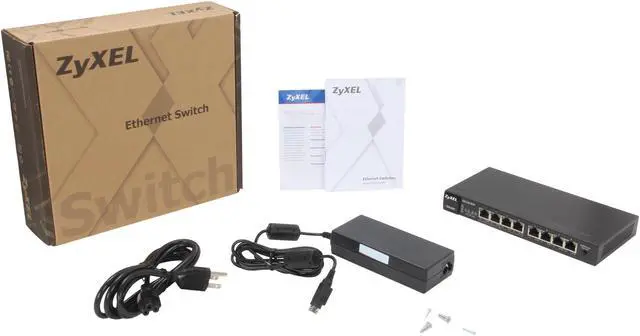 Alt view image 6 of 5 - ZyXEL GS1100-8HP Unmanaged 8-Port Gigabit PoE+ Switch with 4 PoE Ports 75W