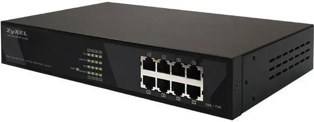 Main image of ZyXEL 1100 Series GS1100-8HP-240W Unmanaged 8-port Gigabit 240W PoE+ Switch