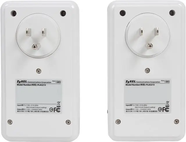 Alt view image 4 of 6 - ZyXEL 600 Mbps Powerline AV2 AV600 Gigabit Pass-Thru Adapter, Starter Kit - 2 Units (PLA5215KIT), up to 600Mbps