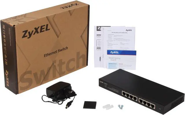 Alt view image 6 of 6 - ZyXEL GS1900-8 10/100/1000Mbps 8-Port Layer 2 Gigabit Web Managed Switch