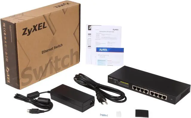 Alt view image 6 of 6 - Zyxel 8-Port Gigabit Switch, 70W PoE+, Easy Smart Managed, Fanless, (GS1900-8HP)