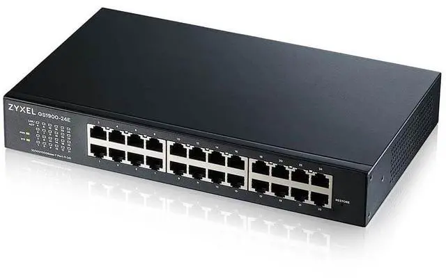 Main image of ZyXEL 24-Port Gigabit Smart Managed Switch, Compact Design, Fanless, GS1900-24E