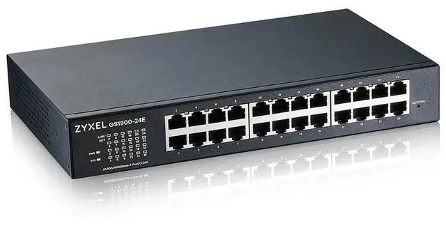 Alt view image 2 of 4 - ZyXEL 24-Port Gigabit Smart Managed Switch, Compact Design, Fanless, GS1900-24E