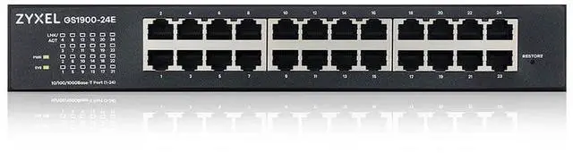 Alt view image 3 of 4 - ZyXEL 24-Port Gigabit Smart Managed Switch, Compact Design, Fanless, GS1900-24E