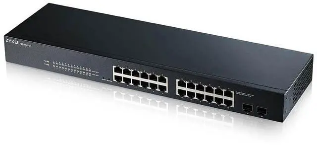 Main image of ZyXEL Fanless 24 Port GbE L2 Web Managed Rackmountable Switch, GS1900-24