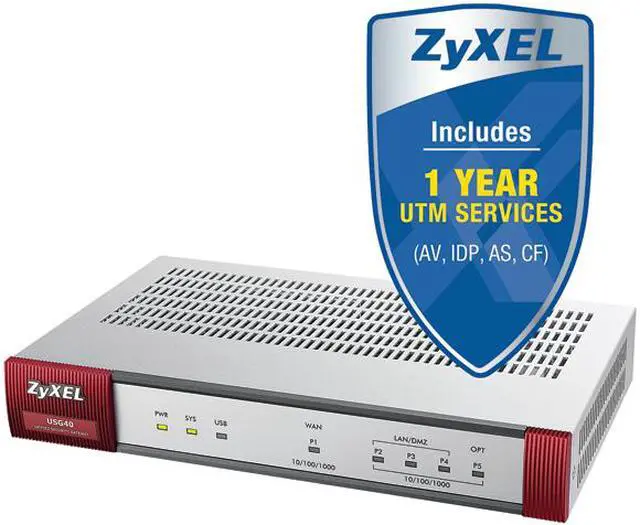Main image of ZyXEL USG40 Security Firewall w/13 Months UTM