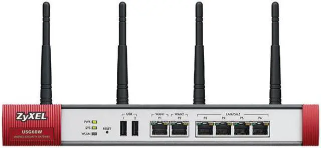 Alt view image 3 of 5 - Zyxel USG60W Unified Security Gateway