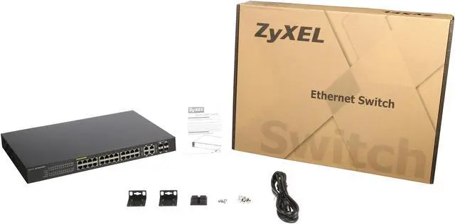 Alt view image 6 of 6 - ZyXEL GS1920 GS1920-24HP Managed 24-port GbE Smart Managed PoE Switch