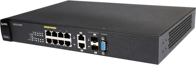 Zyxel 8 Port 180W High Powered PoE+ Gigabit Ethernet L2 Managed