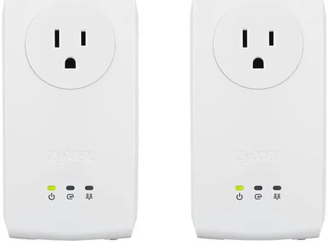 Alt view image 2 of 2 - ZyXEL PLA5256KIT HomePlug AV2 SISO AV1000 Powerline Pass-Thru 2-Port Gigabit Ethernet Adapter Kit, Up to 1000 Mbps