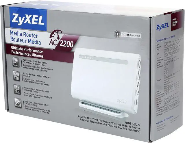 Alt view image 7 of 7 - ZyXEL NBG6815 AC2200 MU-MIMO Dual-Band Wireless Gigabit Router