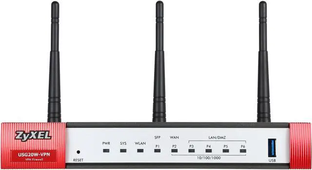 Alt view image 2 of 7 - ZyXEL Next Generation VPN Firewall with 1 WAN, 1 SFP, 4 LAN/DMZ Gigabit Ports and 802.11ac/n WiFi [USG20W-VPN]