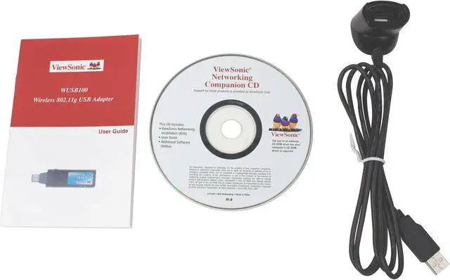 Alt view image 4 of 5 - ViewSonic WUSB100 Wireless Adapter IEEE 802.11b/g USB 2.0 Up to 54Mbps Wireless Data Rates