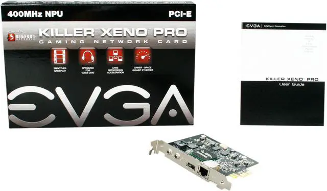 Alt view image 5 of 5 - EVGA 128-P2-KN03-TR Killer Xeno Pro Network Adapter 10/100/1000Mbps PCI Express 1x (PCI Express 2.0 Compliant) 1 x RJ45