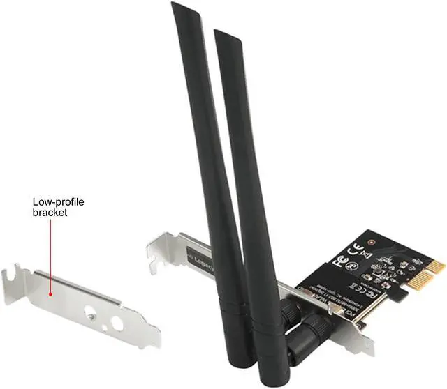Alt view image 2 of 2 - SIIG LB-WR0011-S1 Wireless 2T2R Dual Band WiFi Ethernet PCIe Card - AC1200 PCI-Express