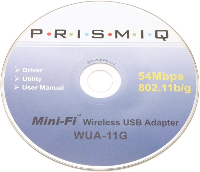Alt view image 5 of 6 - PRISMIQ WUA-11G Mini-Fi Wireless Adapter IEEE 802.11b/g USB 2.0 Up to 54Mbps Wireless Data Rates