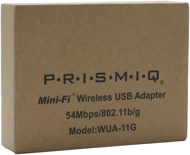 Alt view image 6 of 6 - PRISMIQ WUA-11G Mini-Fi Wireless Adapter IEEE 802.11b/g USB 2.0 Up to 54Mbps Wireless Data Rates