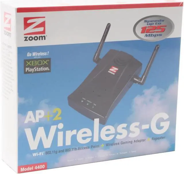 Alt view image 6 of 6 - Zoom 4400 Wireless Access Point+Adapter+Repeater