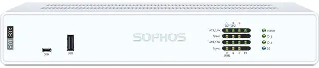 Main image of Sophos XGS 108 Network Security/Firewall Appliance 6 Port - 2.5GBase-T, 1000Base-X - 2.5 Gigabit Ethernet - 12.21 Gbit/s Firewall Throughput - TLS - 6 x RJ-45 - 1 Total Expansion Slots - Desktop, Rack-mountable